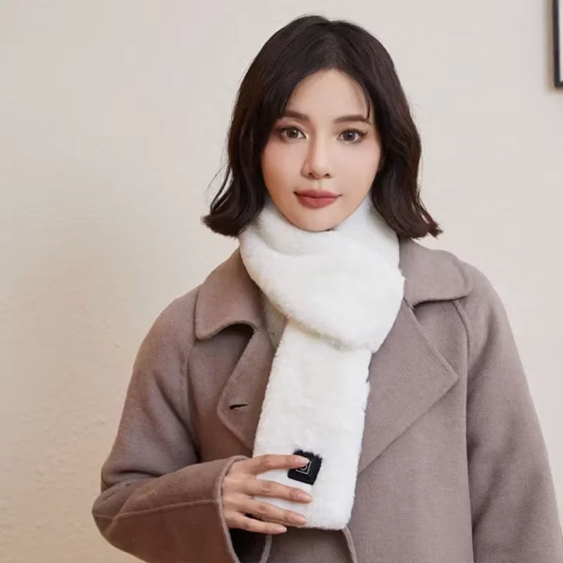 Winter Heated Neck Warmer USB Rechargeable Women Men Neck Warmer 3-Level Heated Warm Shawl Neck Support Warm Bib Heated Scarf